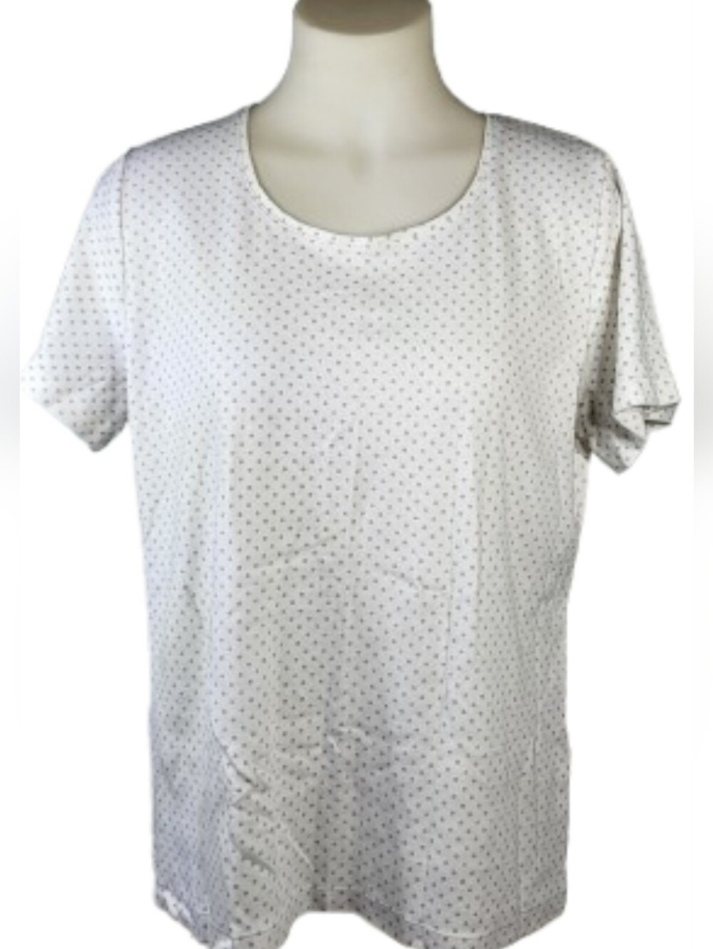 White Stag White Gray Dots Top Sz XL